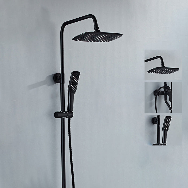 Modern adjustable water flow shower faucet shower arm shower system on the wall