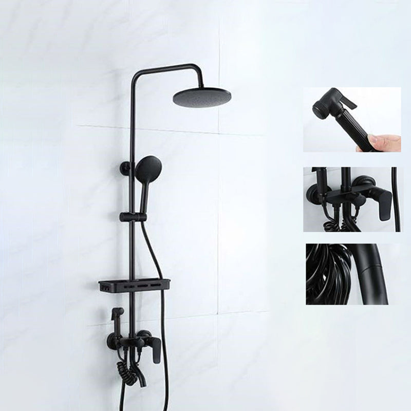 Modern adjustable water flow shower faucet shower arm shower system on the wall