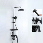 Modern adjustable water flow shower faucet shower arm shower system on the wall