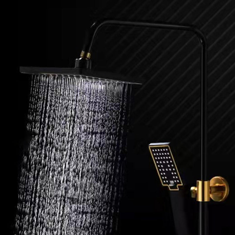 Modern adjustable water flow shower faucet shower arm shower system on the wall