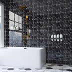 Modern rectangular Peel and Stick backsplash tile PVC wallpaper