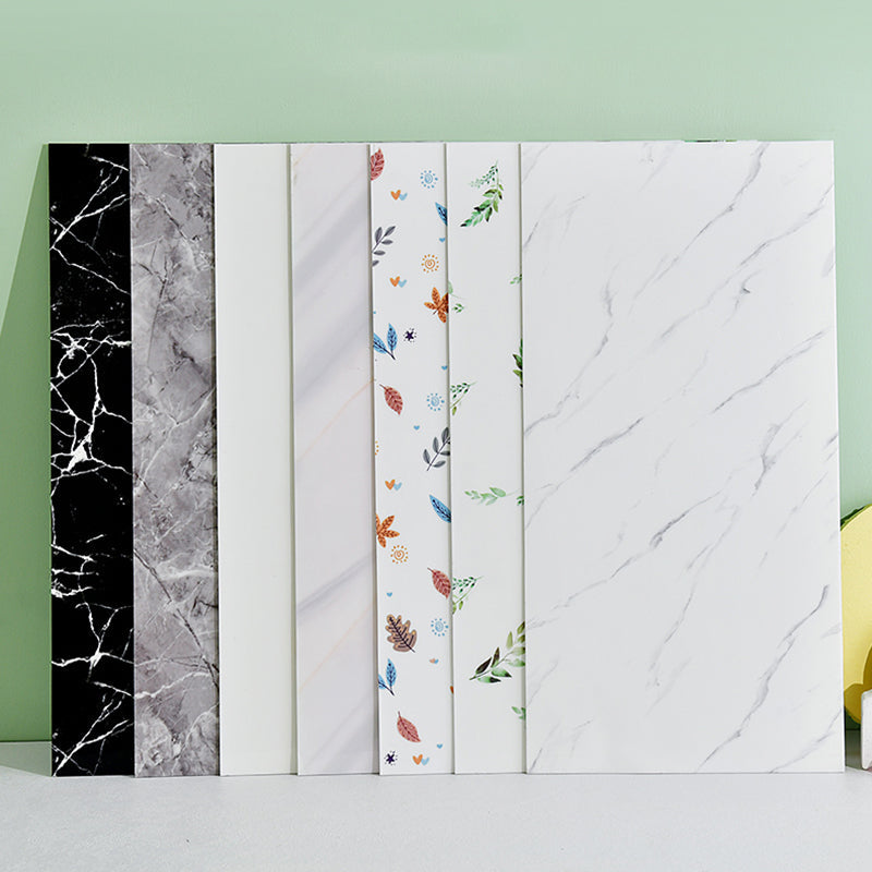 Modern rectangular Peel and Stick backsplash tile PVC wallpaper