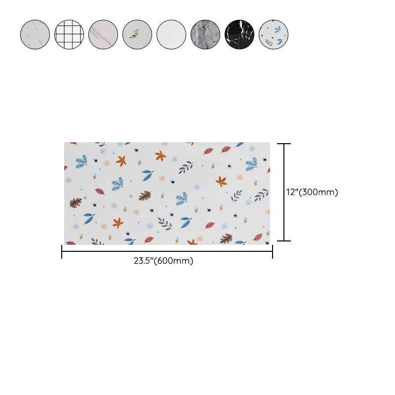 Modern rectangular Peel and Stick backsplash tile PVC wallpaper