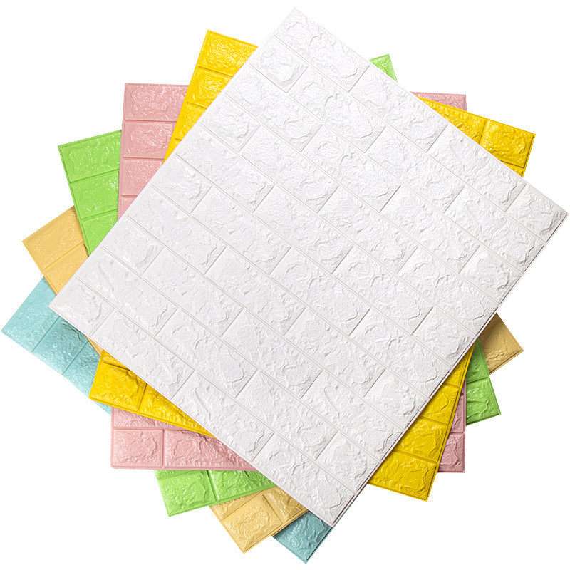 Modern Wall Tile PVC 3D Embossing Self-Adhesive Waterproof Interior Wall Panel