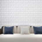 Modern Wall Tile PVC 3D Embossing Self-Adhesive Waterproof Interior Wall Panel
