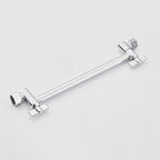 Silver Square Fixed Shower Head Modern Style Wall Mounted Shower Head
