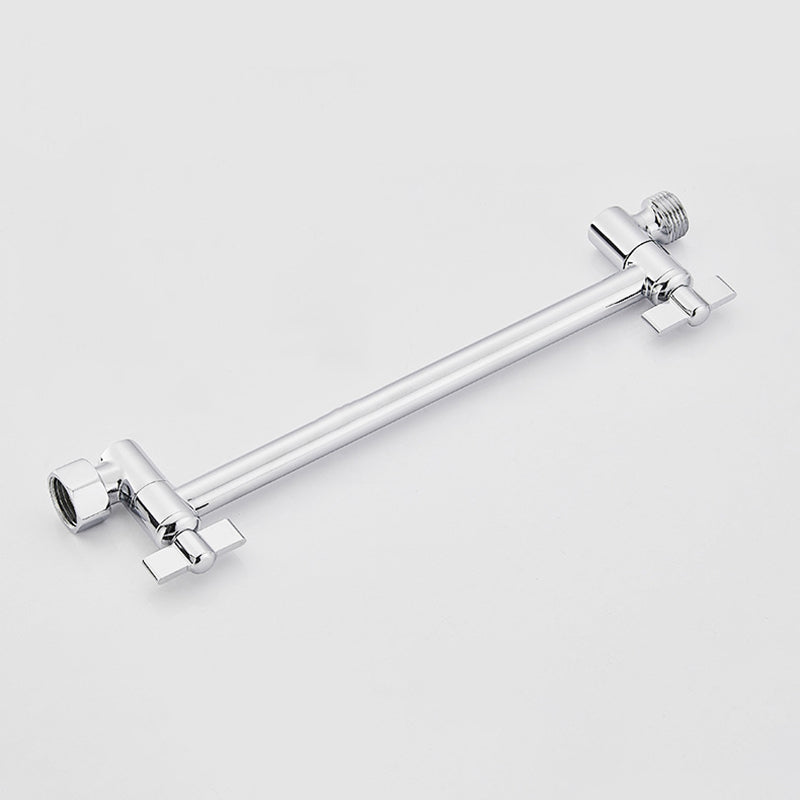 Silver Square Fixed Shower Head Modern Style Wall Mounted Shower Head