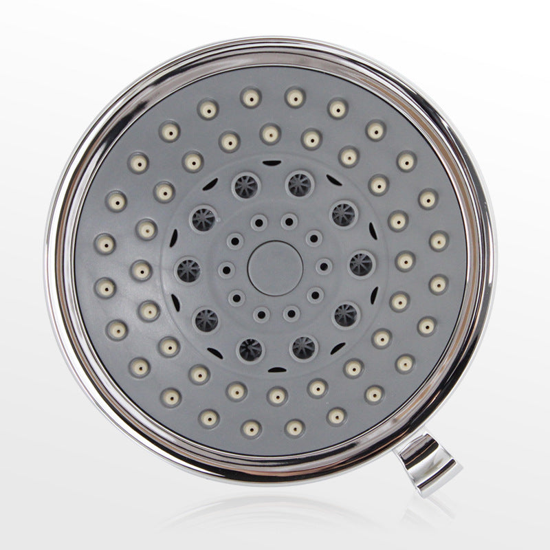 Silver Round Fixed Shower Head Modern Style Wall Mount Shower Head