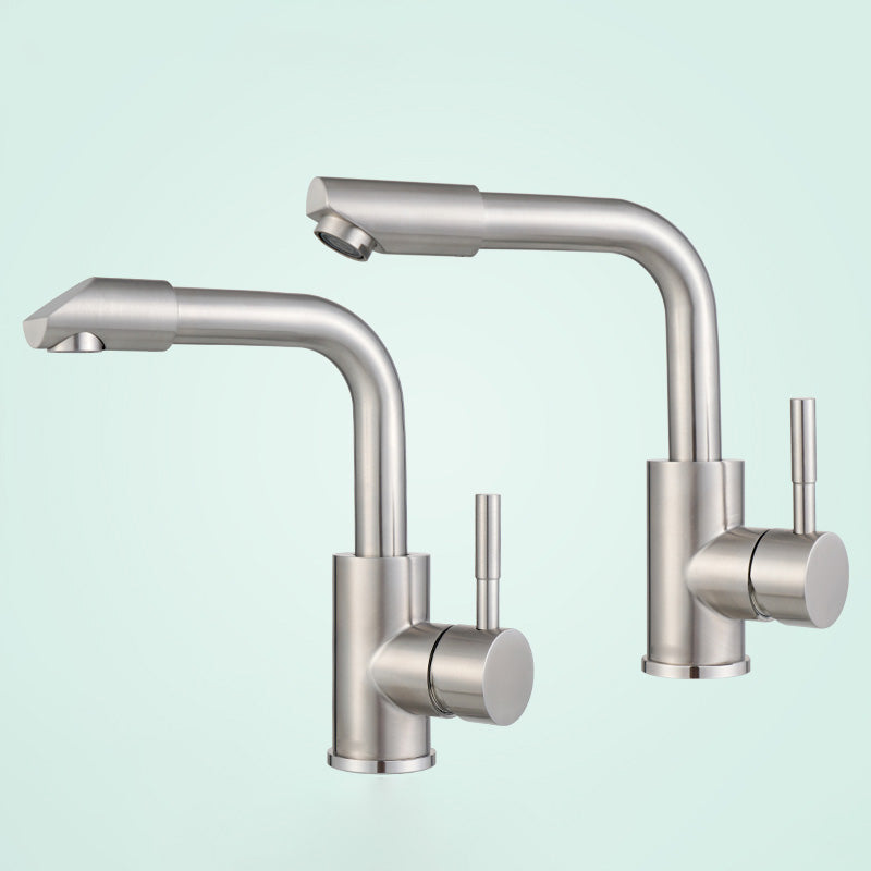 Swivel Bathroom Faucet Contemporary Design Vessel Faucet with Stainless Steel