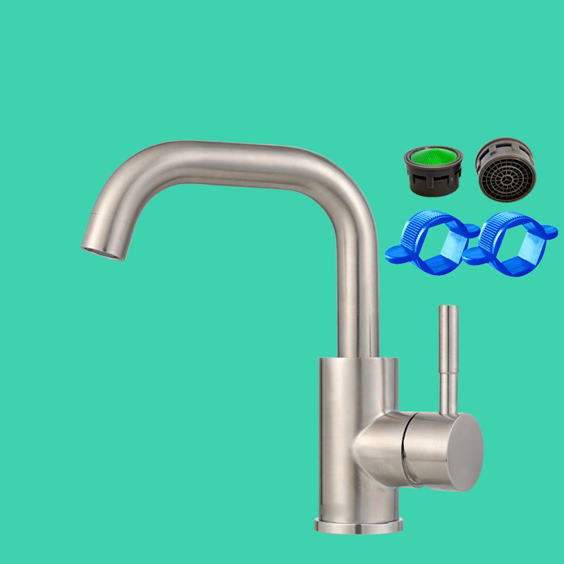 Swivel Bathroom Faucet Contemporary Design Vessel Faucet with Stainless Steel