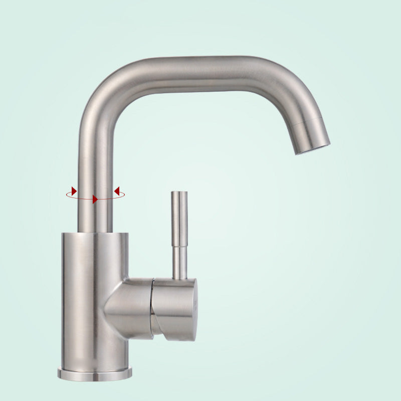 Swivel Bathroom Faucet Contemporary Design Vessel Faucet with Stainless Steel
