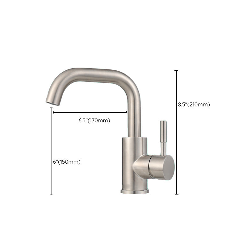 Swivel Bathroom Faucet Contemporary Design Vessel Faucet with Stainless Steel