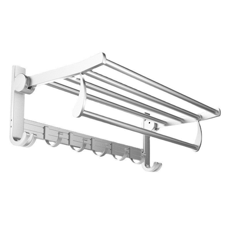 Chrome/Black Classic Bathroom Accessory Set Modern Bath Shelf/Towel Bar & Paper Holder