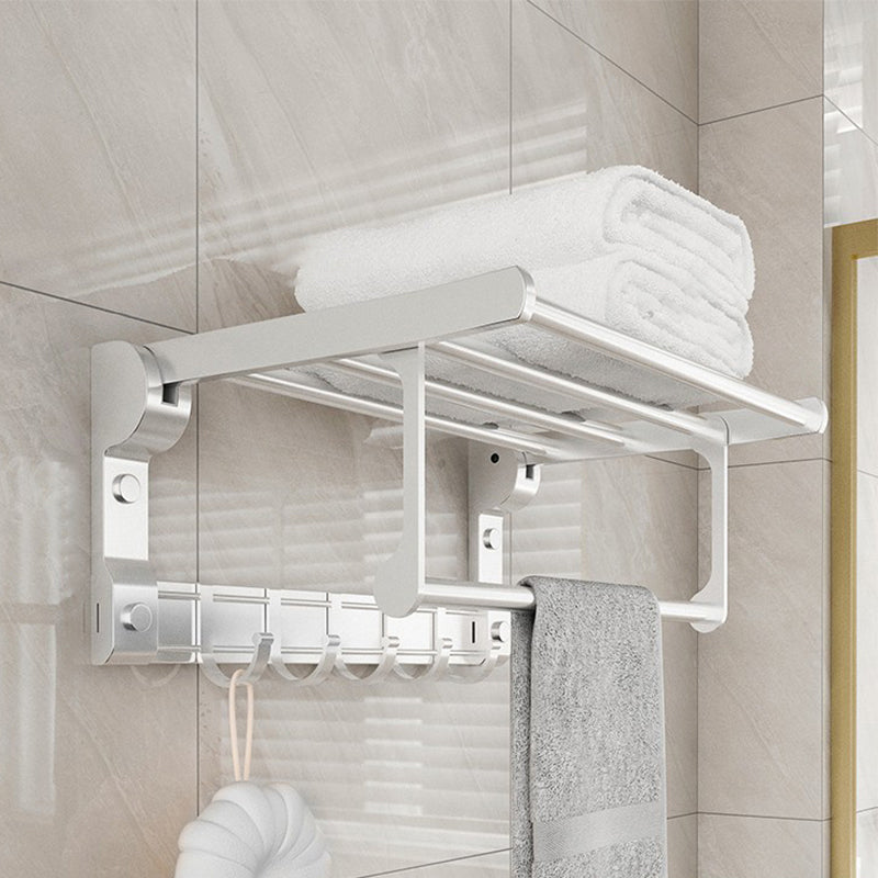 Chrome/Black Classic Bathroom Accessory Set Modern Bath Shelf/Towel Bar & Paper Holder