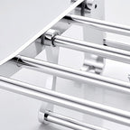 Chrome/Black Classic Bathroom Accessory Set Modern Bath Shelf/Towel Bar & Paper Holder