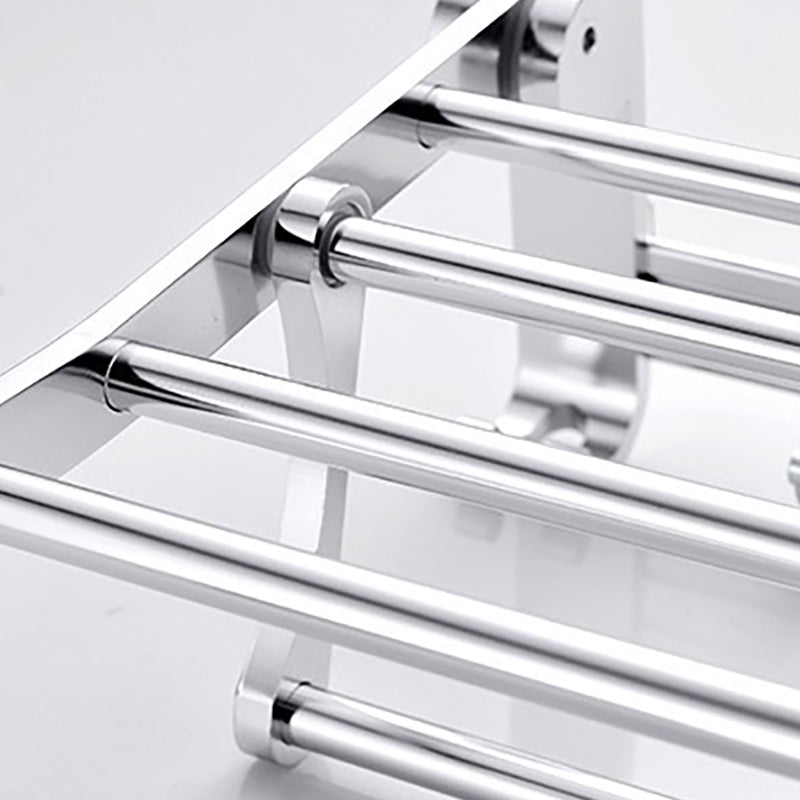Chrome/Black Classic Bathroom Accessory Set Modern Bath Shelf/Towel Bar & Paper Holder