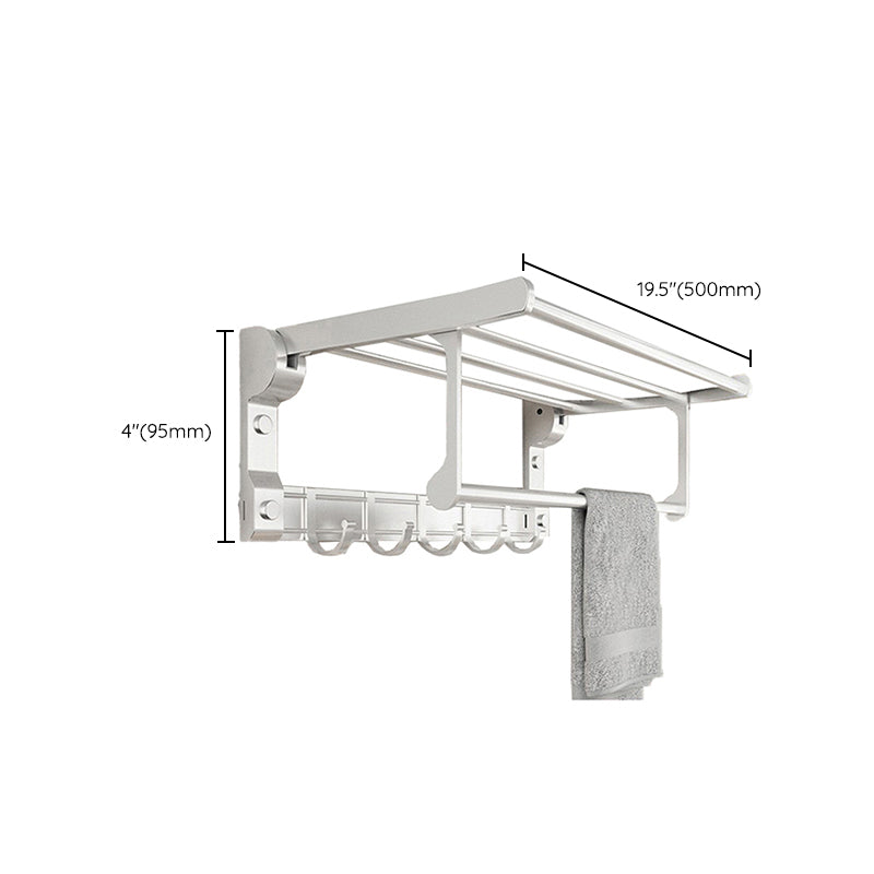 Chrome/Black Classic Bathroom Accessory Set Modern Bath Shelf/Towel Bar & Paper Holder