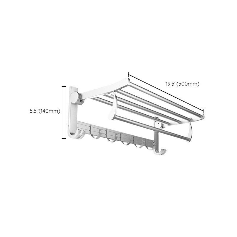 Chrome/Black Classic Bathroom Accessory Set Modern Bath Shelf/Towel Bar & Paper Holder
