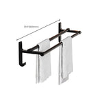 Chrome/Black Classic Bathroom Accessory Set Modern Bath Shelf/Towel Bar & Paper Holder