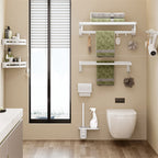 Modern Bathroom Hardware Set Towel Bar White Bath Shelf Bathroom Hardware Set