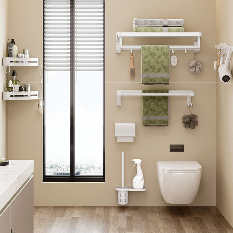 Modern Bathroom Hardware Set Towel Bar White Bath Shelf Bathroom Hardware Set