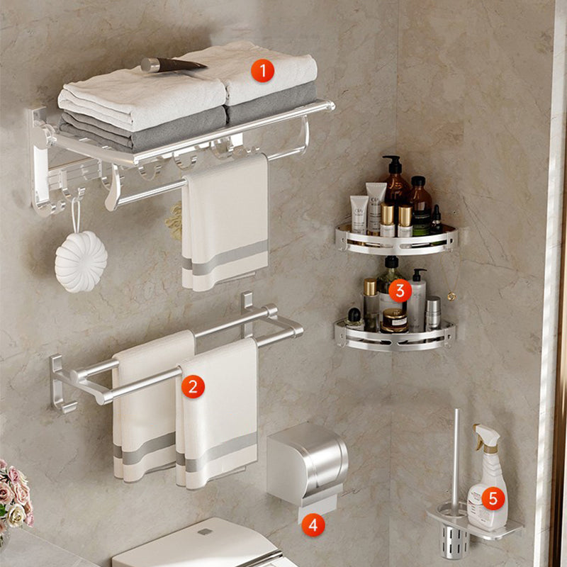 Modern Polished Chrome Bathroom Accessories Set Bath Shelf/Towel Holder/Paper Holder included