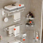 Modern Polished Chrome Bathroom Accessories Set Bath Shelf/Towel Holder/Paper Holder included
