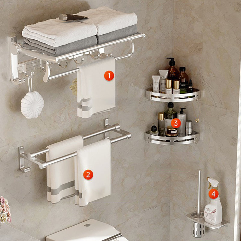 Modern Polished Chrome Bathroom Accessories Set Bath Shelf/Towel Holder/Paper Holder included