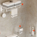 Modern Polished Chrome Bathroom Accessories Set Bath Shelf/Towel Holder/Paper Holder included