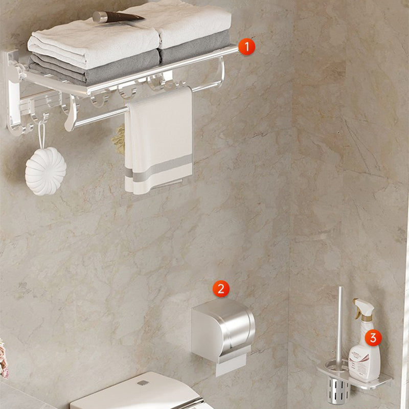 Modern Polished Chrome Bathroom Accessories Set Bath Shelf/Towel Holder/Paper Holder included