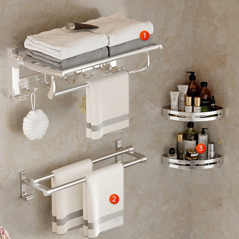 Modern Polished Chrome Bathroom Accessories Set Bath Shelf/Towel Holder/Paper Holder included