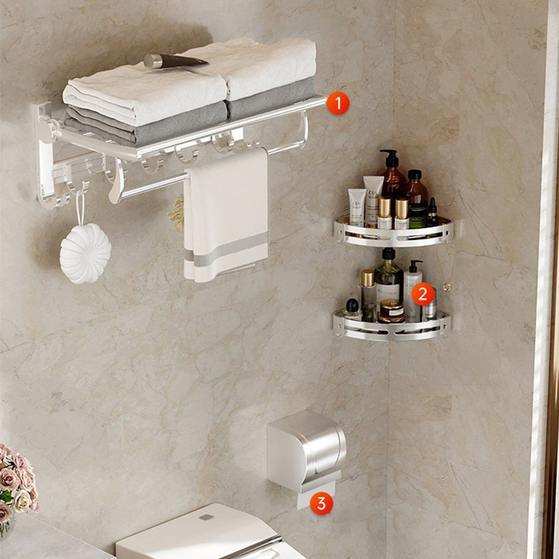 Modern Polished Chrome Bathroom Accessories Set Bath Shelf/Towel Holder/Paper Holder included