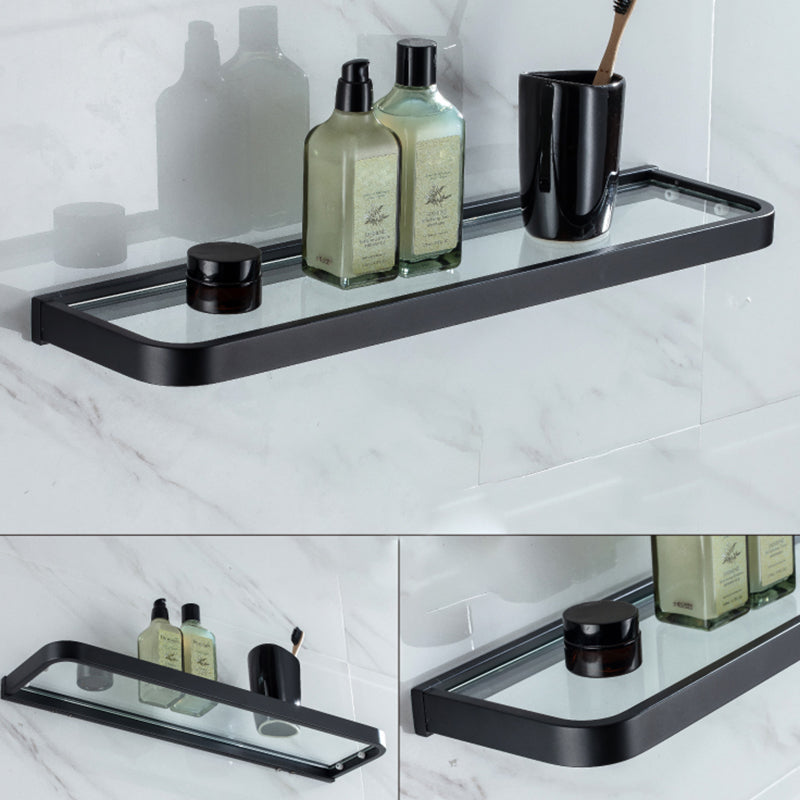 Modern Classic Bathroom Accessories Set in Stainless Steel Matte Black Bathrobe Hook/Towel Ring Bar