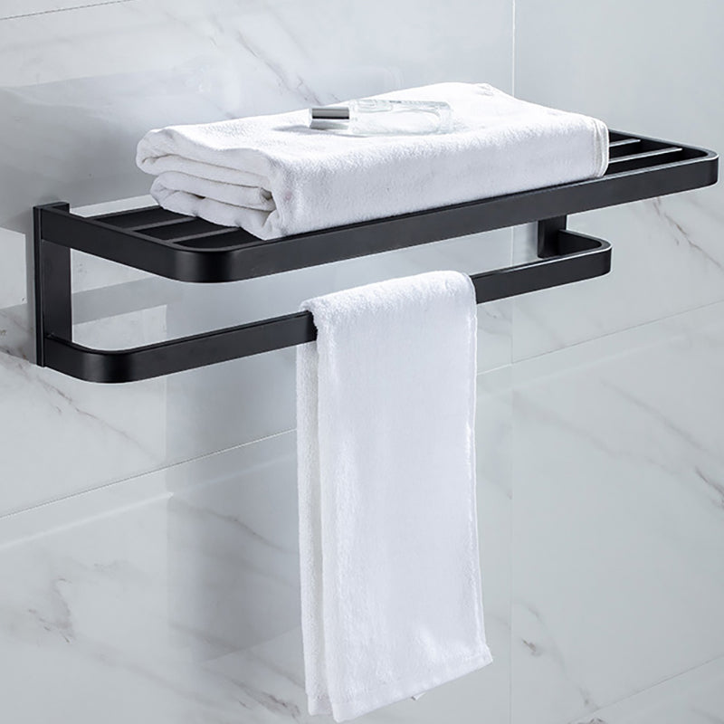 Modern Classic Bathroom Accessories Set in Stainless Steel Matte Black Bathrobe Hook/Towel Ring Bar