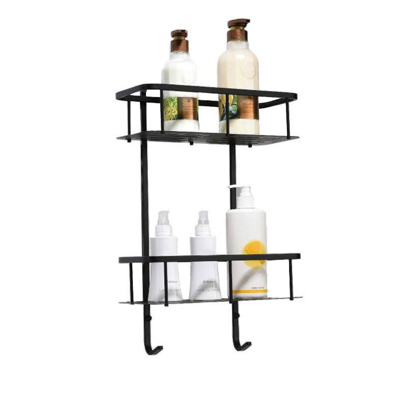 Modern Classic Bathroom Accessories Set in Stainless Steel Matte Black Bathrobe Hook/Towel Ring Bar