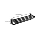 Modern Classic Bathroom Accessories Set in Stainless Steel Matte Black Bathrobe Hook/Towel Ring Bar