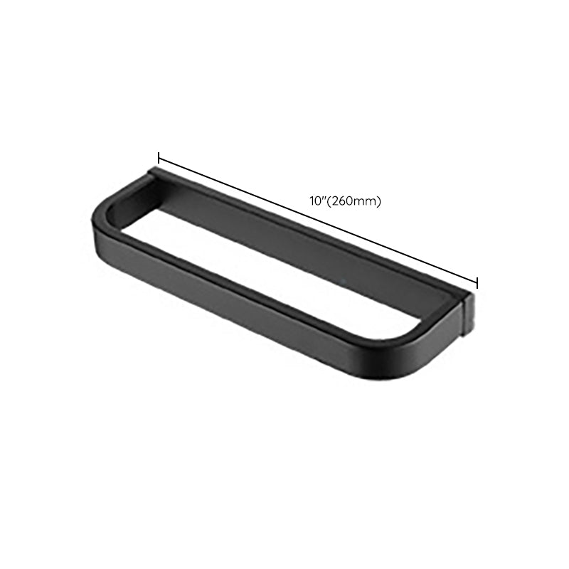 Modern Classic Bathroom Accessories Set in Stainless Steel Matte Black Bathrobe Hook/Towel Ring Bar
