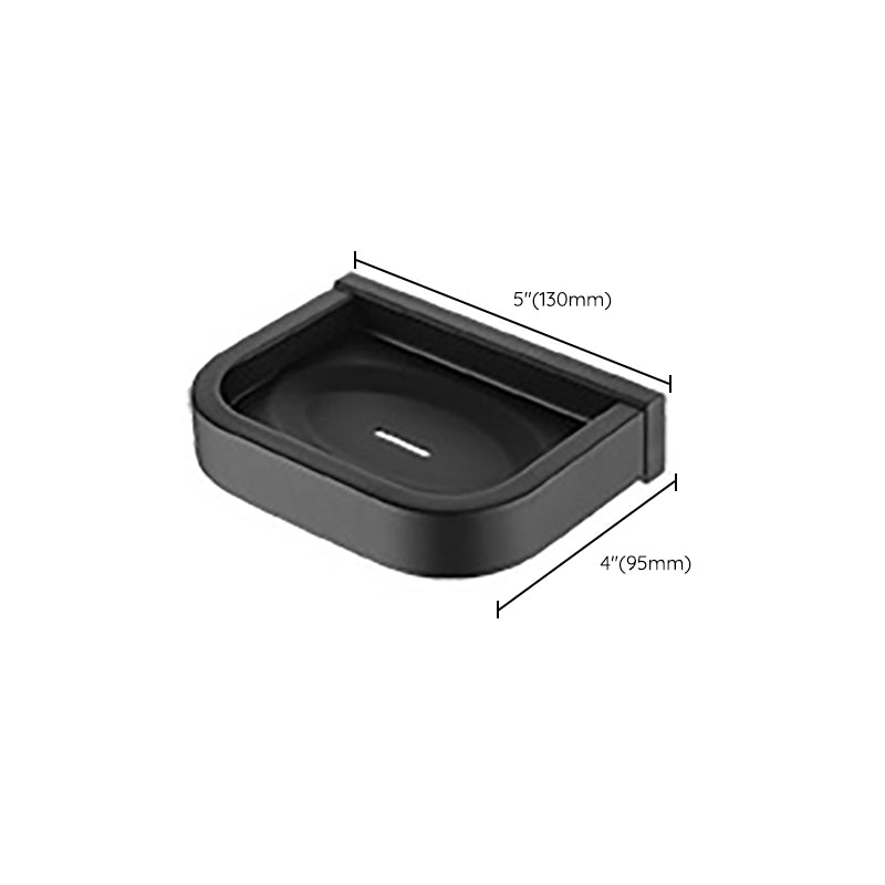 Modern Classic Bathroom Accessories Set in Stainless Steel Matte Black Bathrobe Hook/Towel Ring Bar