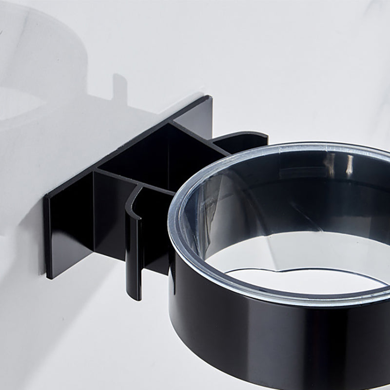Modern Bathroom Accessories Set Towel Holder Black Soap Dish Bath Accessories Set