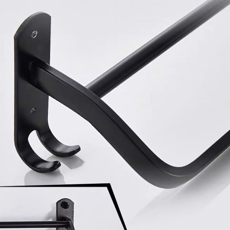 Modern Bathroom Accessories Set Towel Holder Black Soap Dish Bath Accessories Set