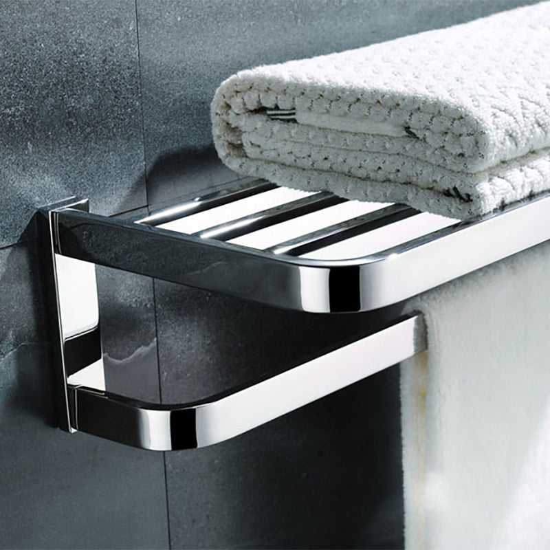 Polished Chrome Modern Bathroom Accessory Set made of Stainless Steel Towel Holder/Soap Dish