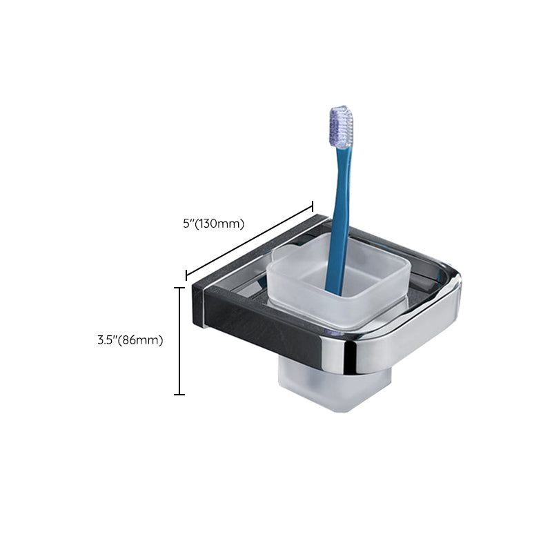 Polished Chrome Modern Bathroom Accessory Set made of Stainless Steel Towel Holder/Soap Dish