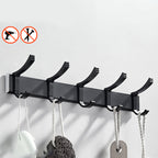 Modern Classic Bathroom Hardware Set Matte Black Bathrobe/Towel Bar & Bathroom Shelf