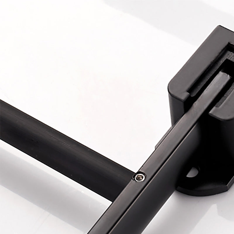 Modern Classic Bathroom Hardware Set Matte Black Bathrobe/Towel Bar & Bathroom Shelf