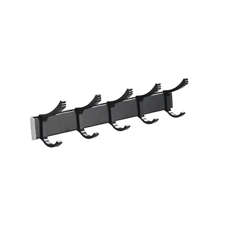 Modern Classic Bathroom Hardware Set Matte Black Bathrobe/Towel Bar & Bathroom Shelf