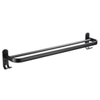 Modern Classic Bathroom Hardware Set Matte Black Bathrobe/Towel Bar & Bathroom Shelf