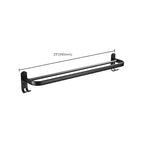 Modern Classic Bathroom Hardware Set Matte Black Bathrobe/Towel Bar & Bathroom Shelf