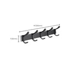 Modern Classic Bathroom Hardware Set Matte Black Bathrobe/Towel Bar & Bathroom Shelf