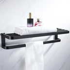 Modern Bathroom Hardware Set Bathroom Shelf Towel Bar Black Bathroom Hardware Set