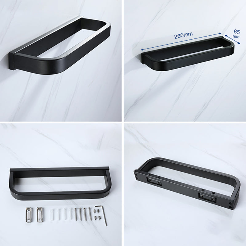 Modern Bathroom Hardware Set Bathroom Shelf Towel Bar Black Bathroom Hardware Set
